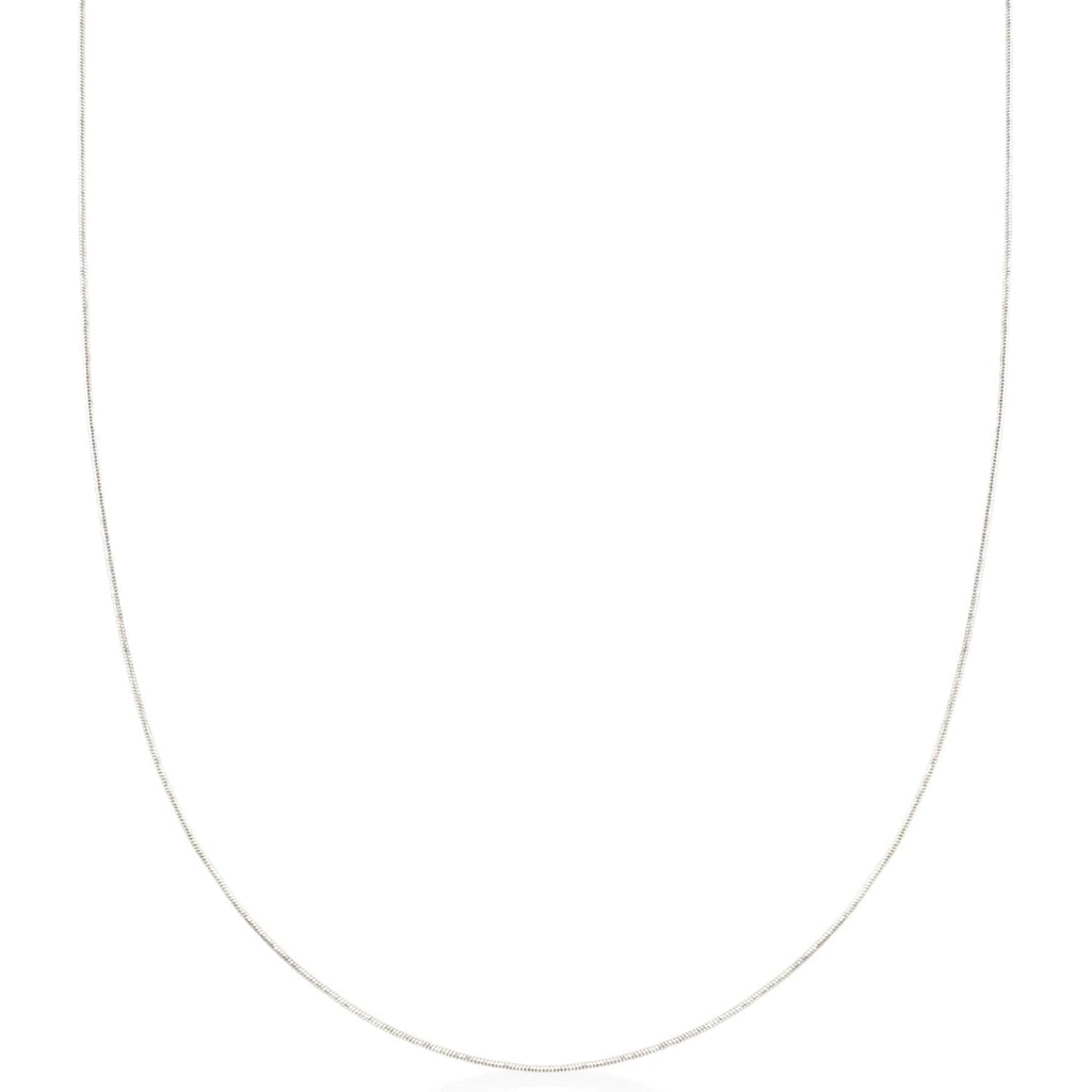 Ross-Simons 0.8mm 14kt White Gold Adjustable Snake-Chain Necklace