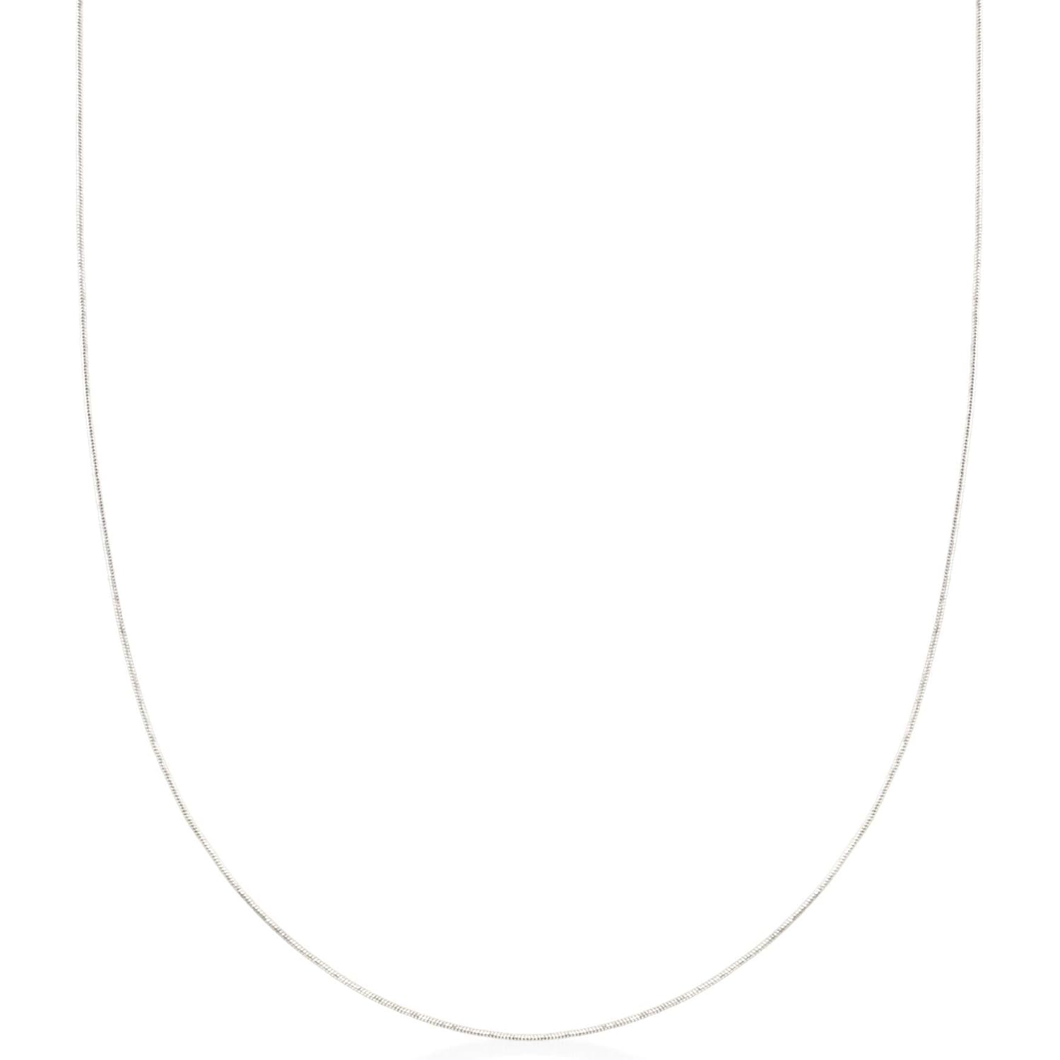 Ross-Simons 0.8mm 14kt White Gold Adjustable Snake-Chain Necklace