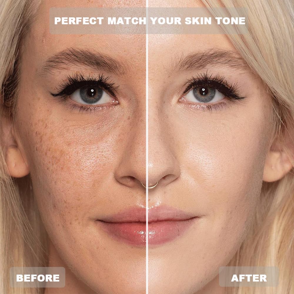 Foundation 4 In 1 - Color Changing Foundation, Medium Spectrum With Spf 50, Hypoallergenic Hydrating Liquid Concealer, Long-Lasting & Waterproof Natural Finish - 1.0 Fl Oz