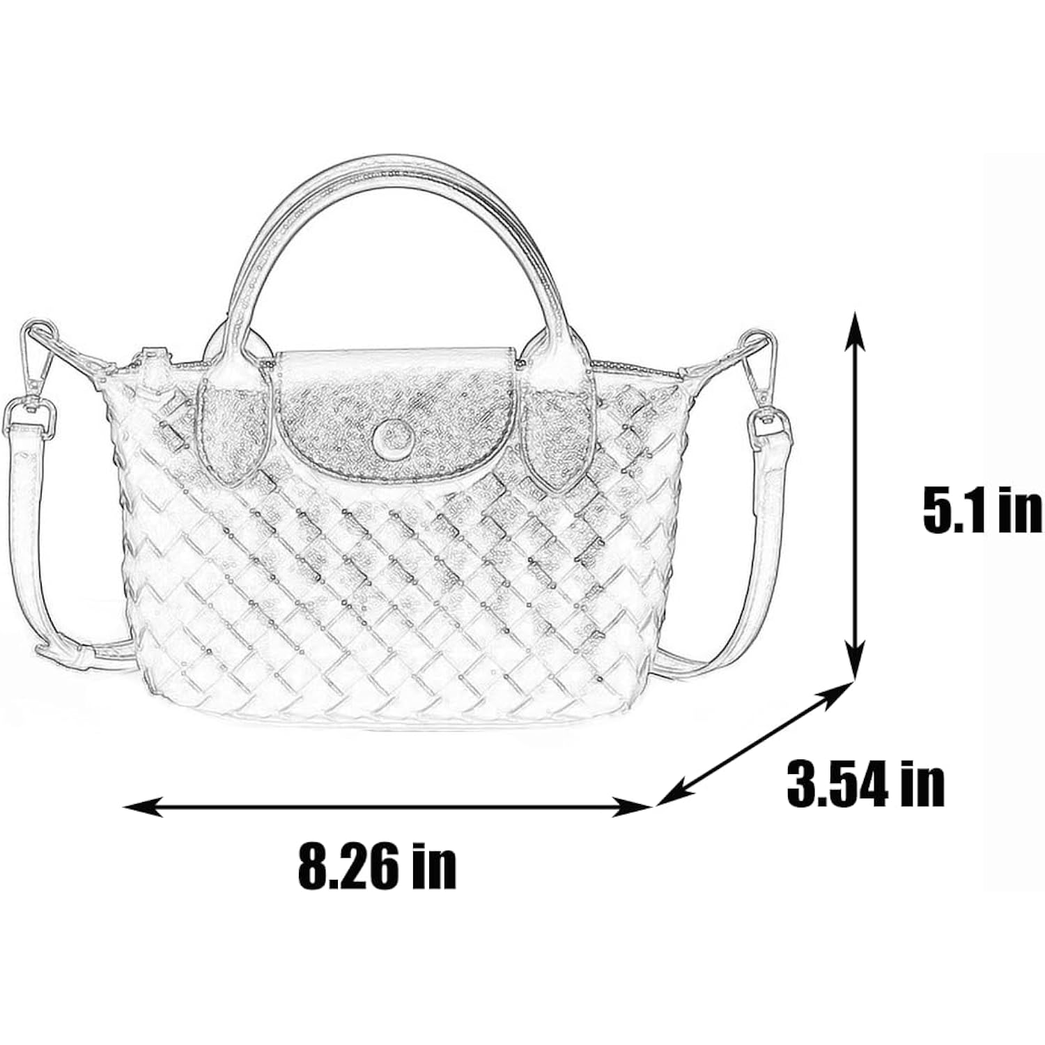 Mini Small Size Braided Luxury Leather Women'S Top Handle Handbag Fashion Travel Daily Satchel