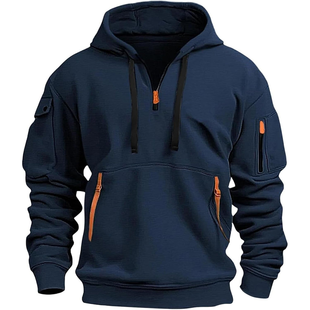 Tactical Hoodies For Men Quater Zip Up Pullover Sweatshirt Casual Workout Mens Hoodies With Pockets