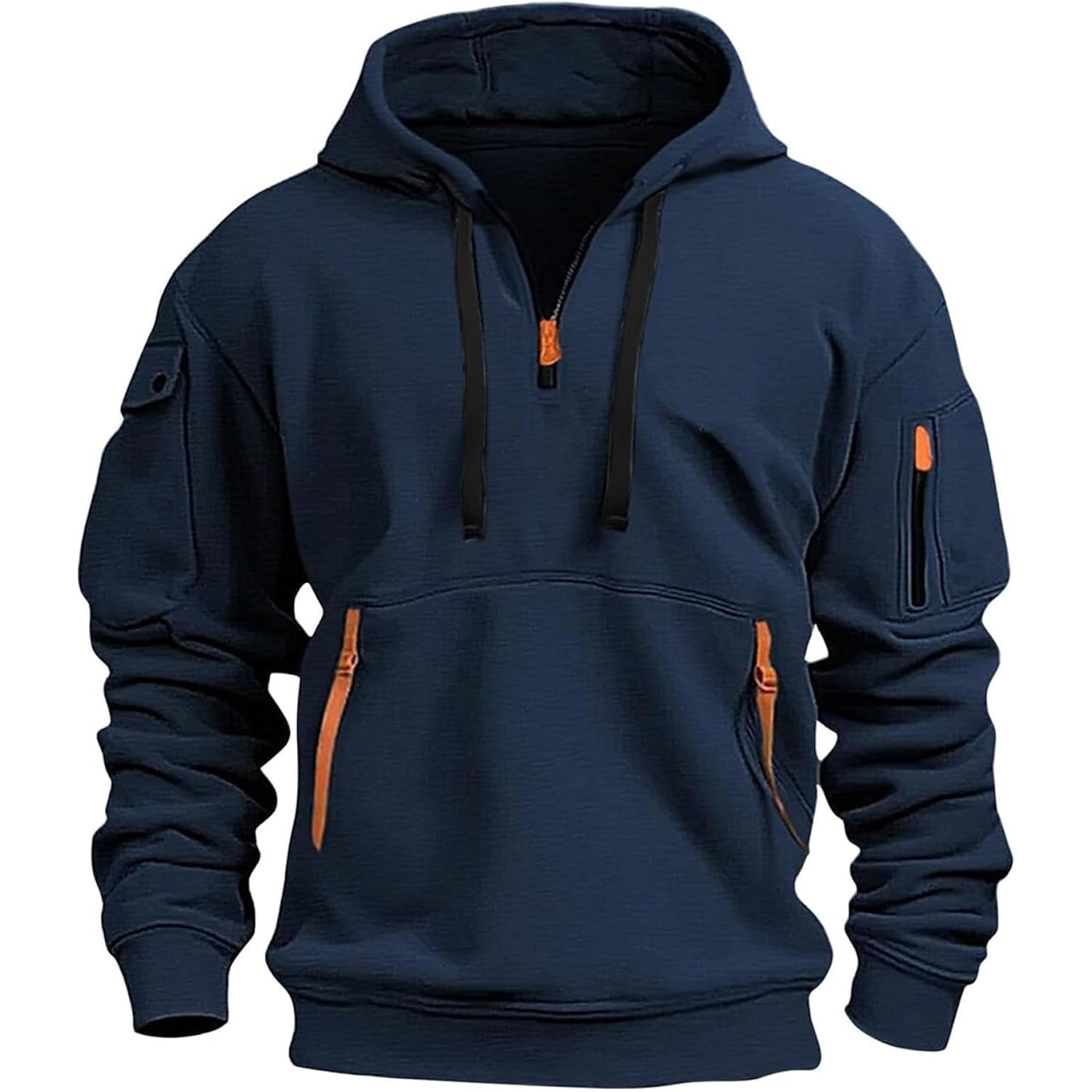 Tactical Hoodies For Men Quater Zip Up Pullover Sweatshirt Casual Workout Mens Hoodies With Pockets
