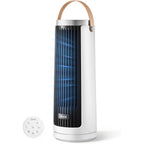 Levoit Tower Fan For Bedroom, 20Db Quiet Desk Fan, Portable Fan With 23Ft/S | 3 Angles 4 Speeds Mini Oscillating Fan, Dc Motor, Bladeless, Easy To Carry, Remoter, 12H Timer, For Home, Room, Office, White