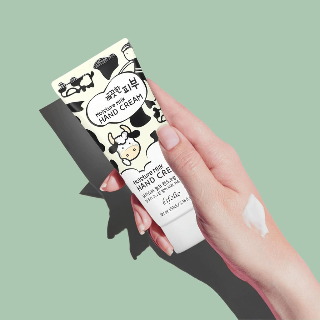 esfolio Pure Skin Moisture Milk Hand Cream – Hydrating & Nourishing Hand Moisturizer with Milk Protein Extract, Soften Dry Skin, Non-Greasy, Daily Moisturizer for Soft & Smooth Hands (3.38 OZ/100ML)