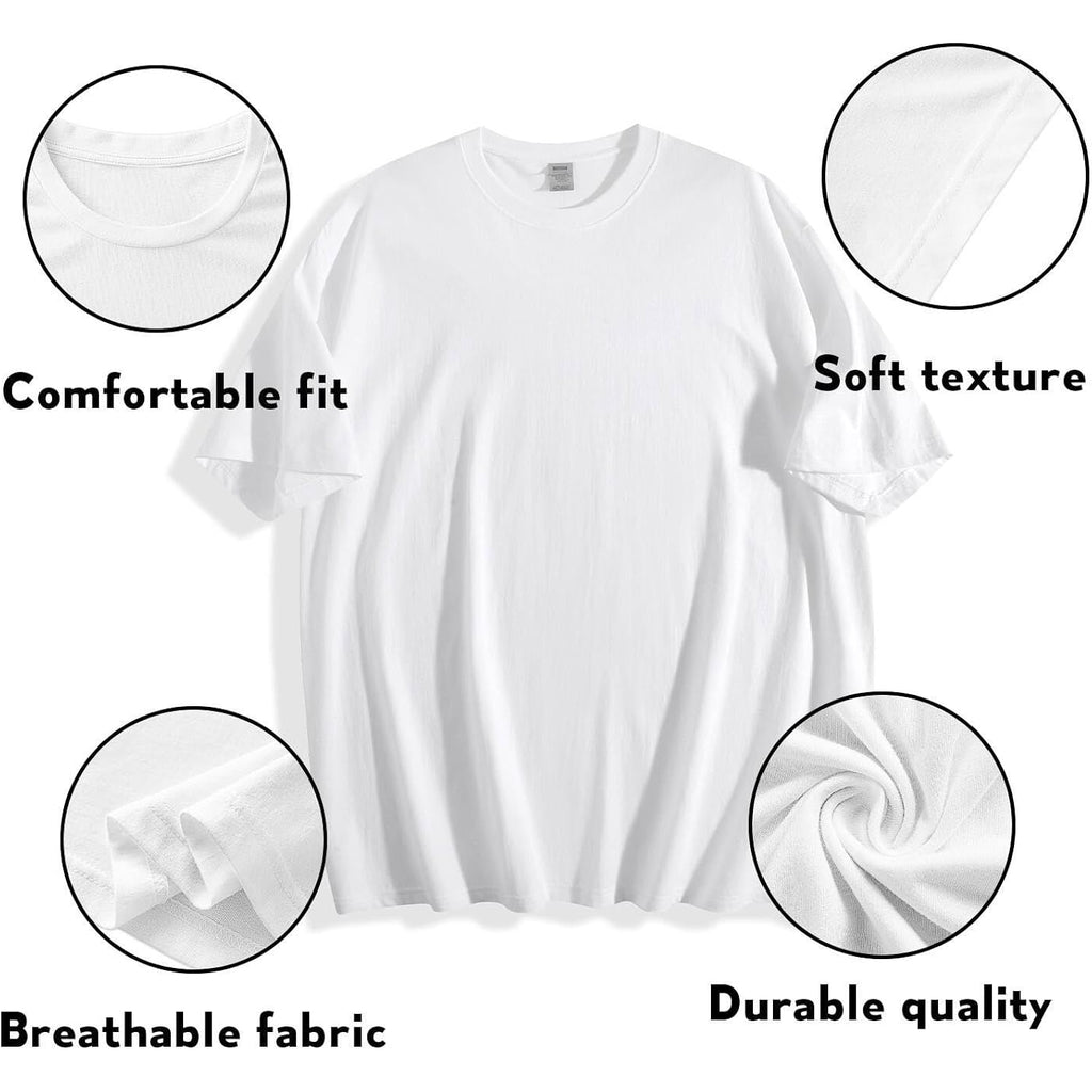 Custom T Shirts For Men Women Made In Usa Bulk Customized Shirt Text/Photo Front Back Print Personalized Cotton T-Shirts