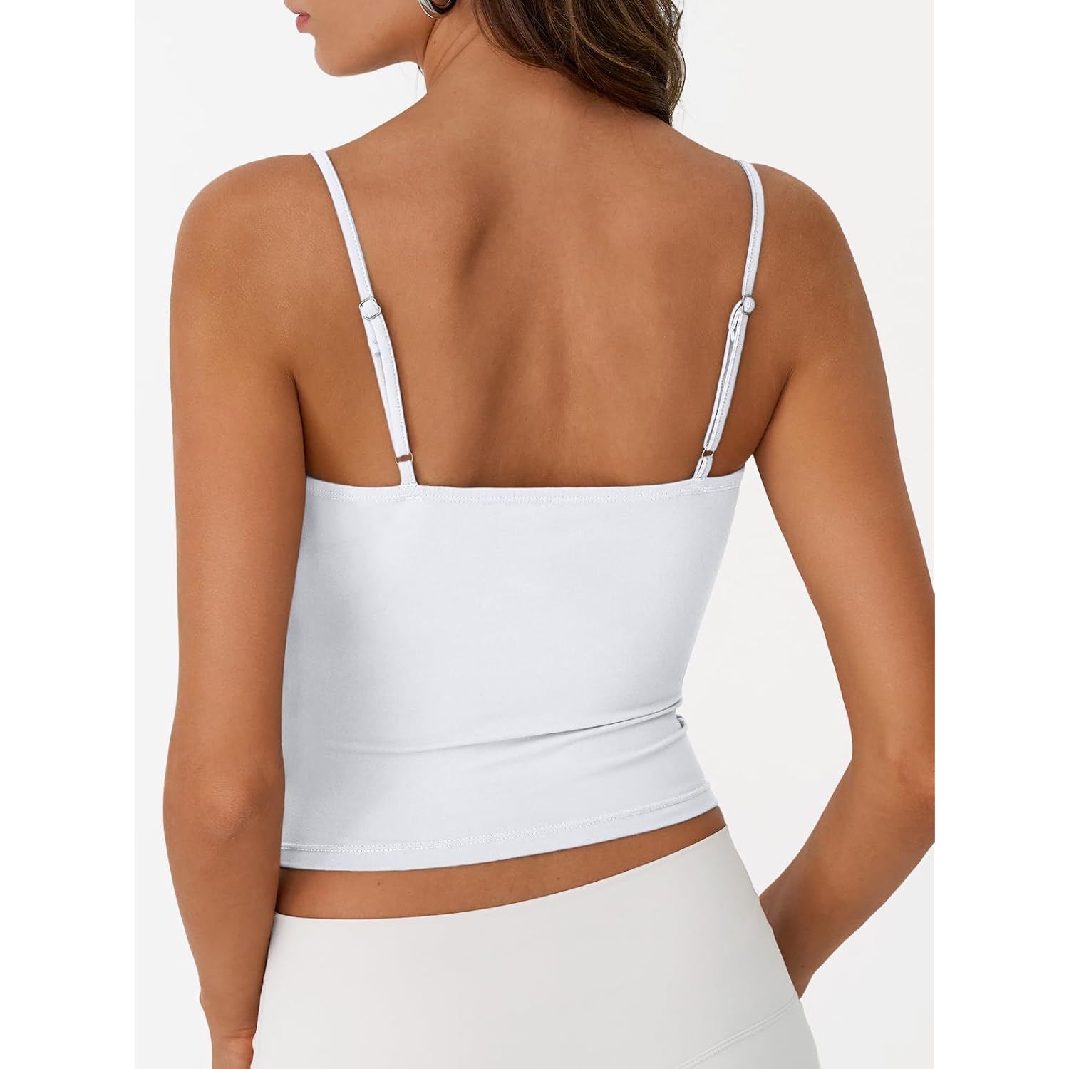 Trendy Queen Womens Summer Double Lined Adjustable Spaghetti Strap Tank Top