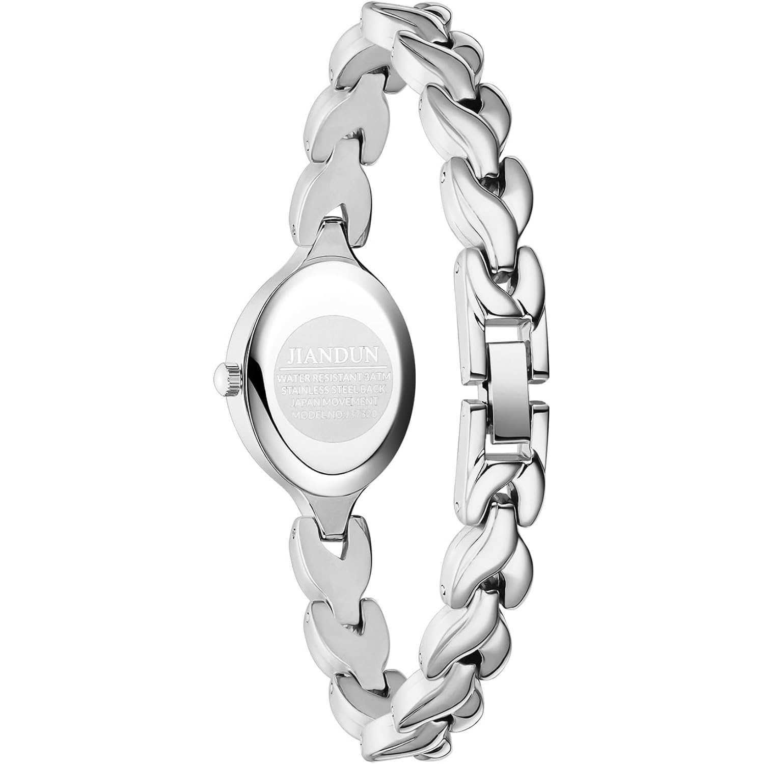 Jiandun Vintage Women'S Oval Bracelet Watch, Waterproof Stainless Steel Band With Adjustment Tool, Retro Ladies Quartz Wristwatch, Perfect For Daily Wear And Special Occasions