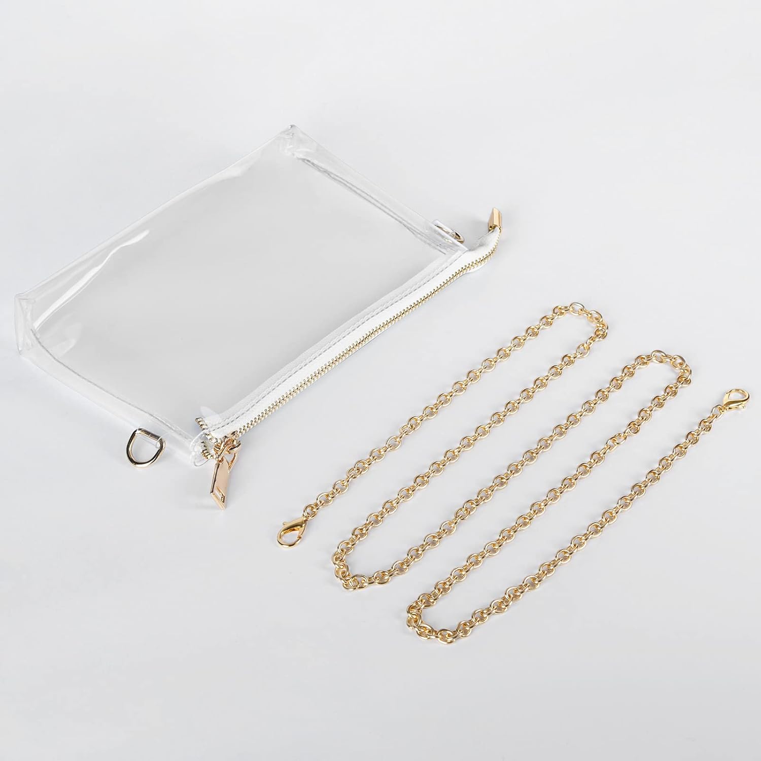 Lorbro Clear Purse for Women Stadium Approved, Clear Crossbody Bag with Zipper Closure, Transparent Purse for Concert Sports
