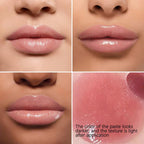 FeiCuiYun Pink Honey Tinted Lip Balm Lip Gloss Lipstick, Sheer Hydrating Lip Gloss Tint, Moisturizing Lip Color for All Skin Tones, Nourishing Lip Balm with a Hint of Natural Black Cherry