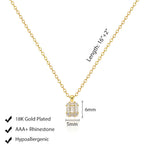 Luxval Diamond Pendant Gold Necklace for Women，Dainty 18k Gold Plated Choker Necklaces Simple Gold Jewelry Gifts for Women Girls