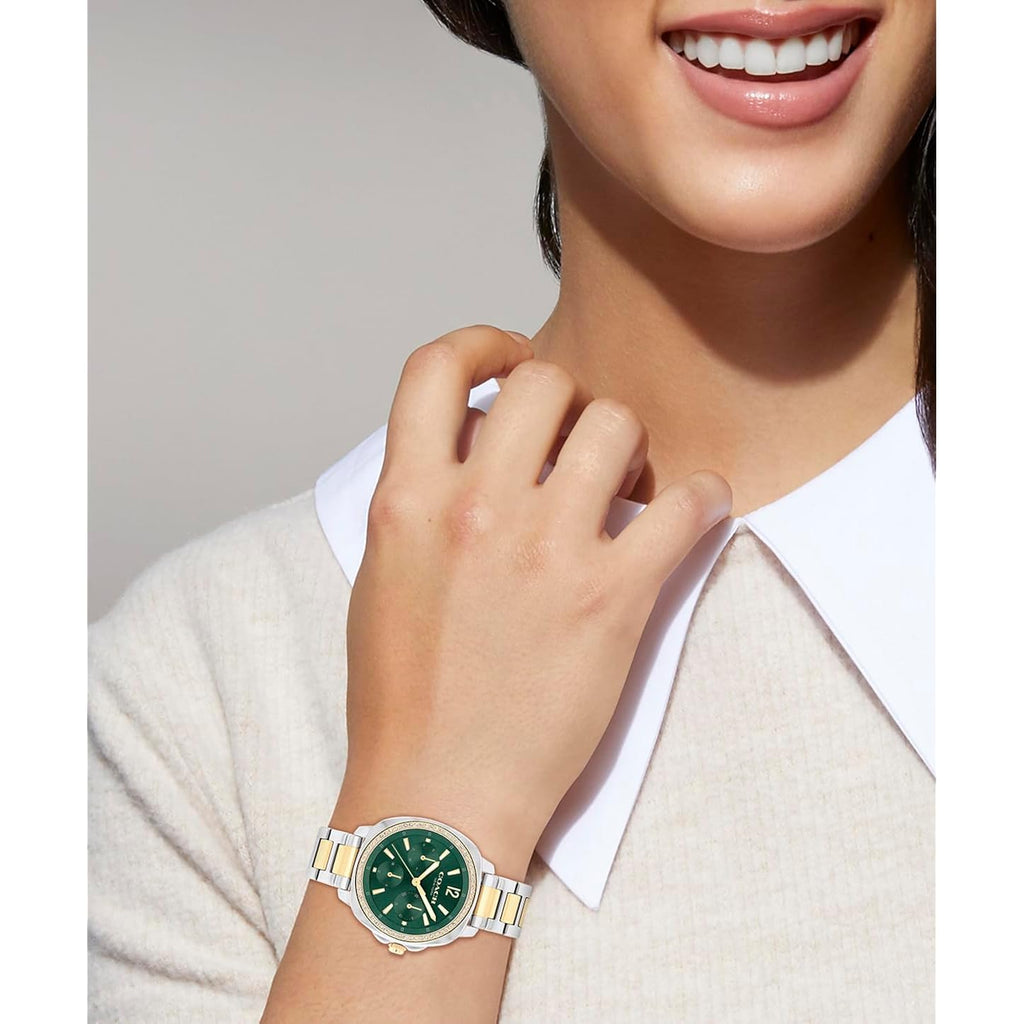 Coach Kitt Women'S Quartz Multifunction Watch, Stainless Steel Bracelet, Water-Resistant To 3Atm, Chic And Versatile Timepiece - Gift For Her, 34Mm