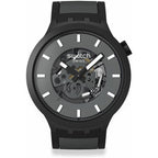 Swatch Big Bold Biosourced Lacquered Unisex Watch Casual Polymer Black Automatic Waterproof Past The Horizon