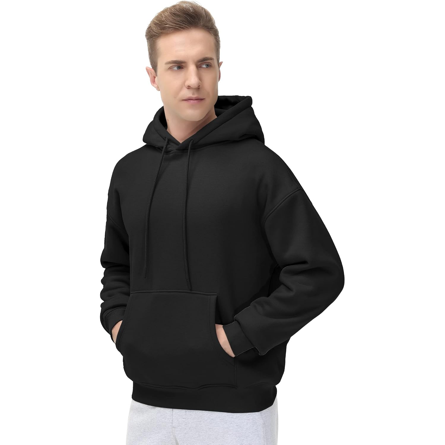 The Gym People Men'S Fleece Pullover Hoodie Loose Fit Hooded Sweatshirt | Warm Plush Lining, Hooded Sweatshirt With Pockets, Soft Fabric, Pullover Hoodie For Work, Travel