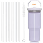 Replacement Straws - Only Compatible With 30 Oz & 64 Oz (Old Model) Stanley Iceflow Flip Straw Tumbler-Accessories Included 6 Straws,1 Cleaning Brush