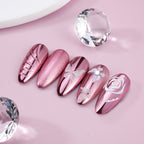 Chrome Nail Powder - Rose Gold/Pink Nails Chrome Powder Mirror Effect, Premium Metallic Mirror Chrome Nail Powder Pigment for Nail Art Decoration