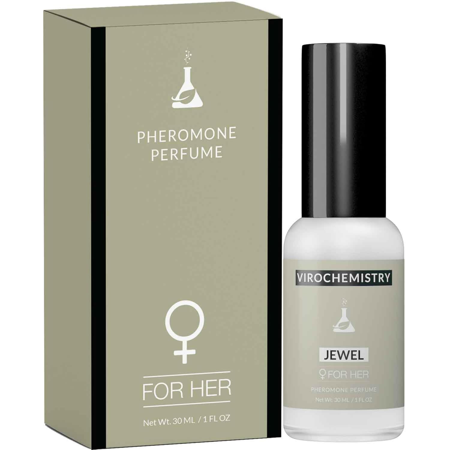 Pheromones to Attract Men for Women (Jewel) - Elegant, Ultra Strength Organic Fragrance Body Perfume (1 Fl. Oz)(Human Grade Pheromones to Attract Men)