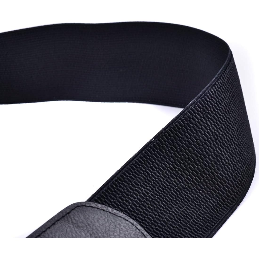 Beltox Women Elastic Belt Dress Stretchy Wide Waist Vintage Thick Cinch PU Leather