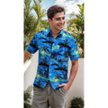 Men'S Hawaiian Shirt Tops Vintage Short Sleeve Button Down Beach Shirt Male Tropical Floral Summer Pullover Party Holiday