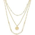 Kendra Scott Medallion Triple Strand Necklace, Fashion Jewelry for Women