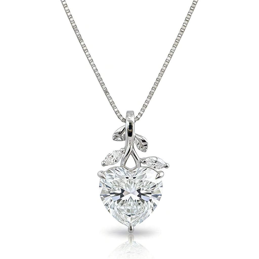 IGI CERTIFIED Diamond Pendant Necklace for Women 10K 14K 18K Solid Gold 1.0-3.0 CT Nature Inspired Lab Grown Diamond Necklace D Color, VS1-VS2 Clarity