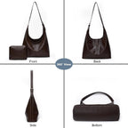 Hobo Bag For Women, Soft Vegan Leather Slouchy Shoulder Tote Purse With Matching Pouch, Adjustable Strap & Magnetic Closure