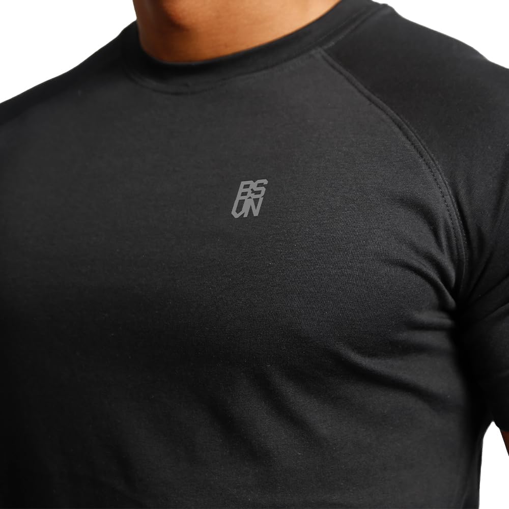 Casual Short Sleeve Crew Neck Classic Wicking Breathable Fitness Muscle Athletic T Shirts Mens