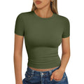 Trendy Queen Womens Short Sleeve T Shirt Buttery Soft Summer Tops Basic Tees