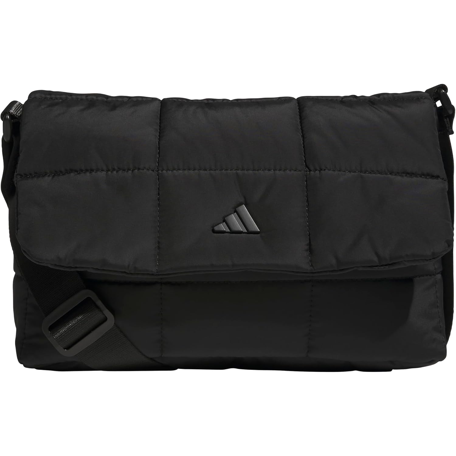 Adidas Unisex Quilted Crossbody Bag – Soft Cushioned Puffer Purse, Foldover