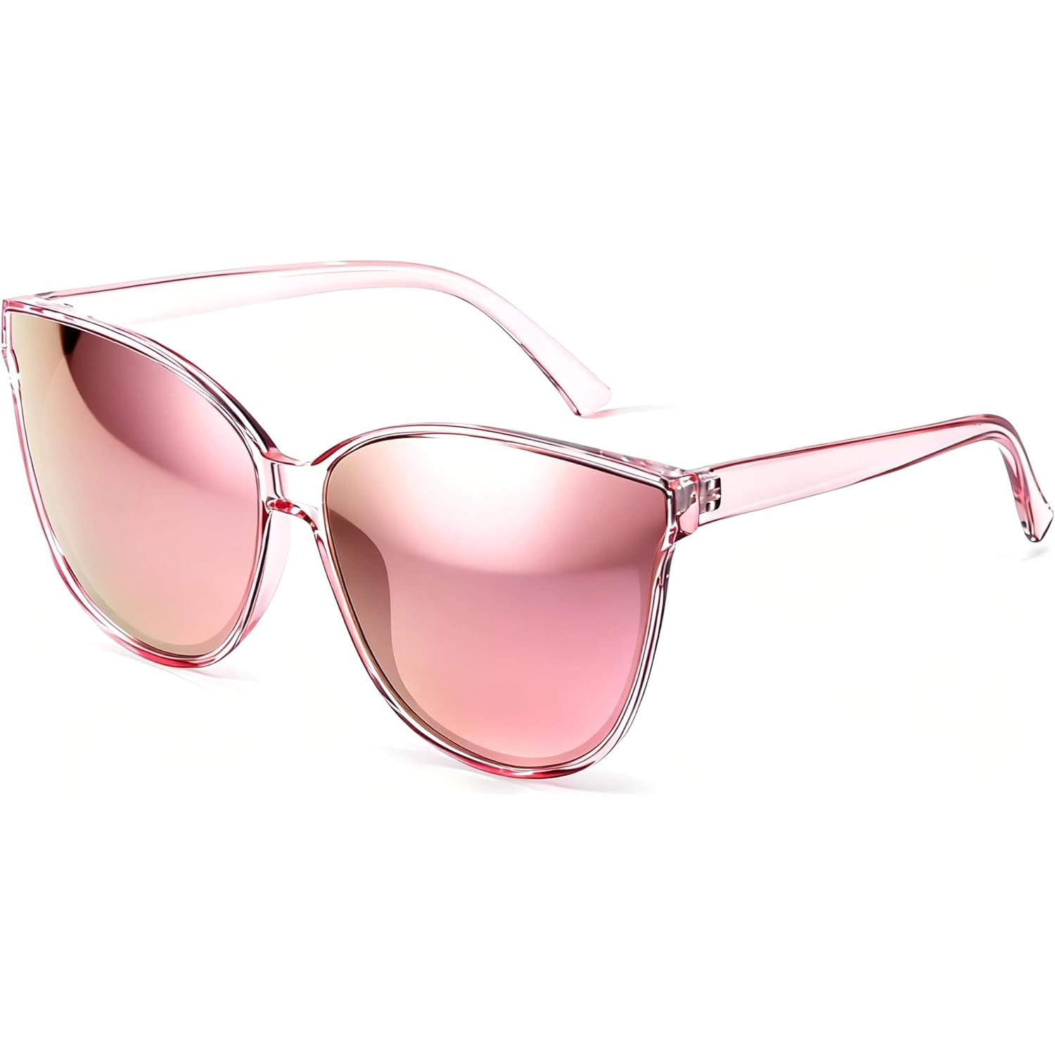 LVIOE Polarized Sunglasses for Women UV400 Protection Oversized Cat Eye Frame Retro Sunglasses for Driving Fishing Outdoor