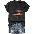 Women's T-Shirts V-Neck Dragonfly Tee Cute Summer Graphic Shirts Vintage Boho Flowers Short Sleeve T Shirt