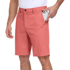 Oymyakon Men'S Stretch Chino Short Slim Fit 10" Inseam Flat Front Shorts Summer Cotton Casual Shorts With Pocket