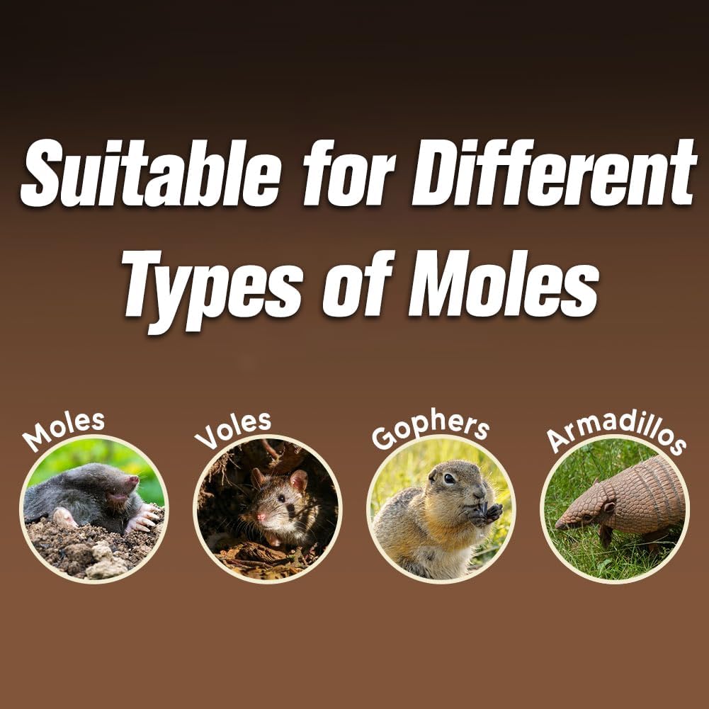 Mole Repellent For Lawns, Mole And Vole Repellent Outdoor, Gopher Repellent, Groundhog Repellent Outdoor, Armadillo Repellent, Mole Deterrent For Yard, Lasts Up To 3 Months, 8 Balls