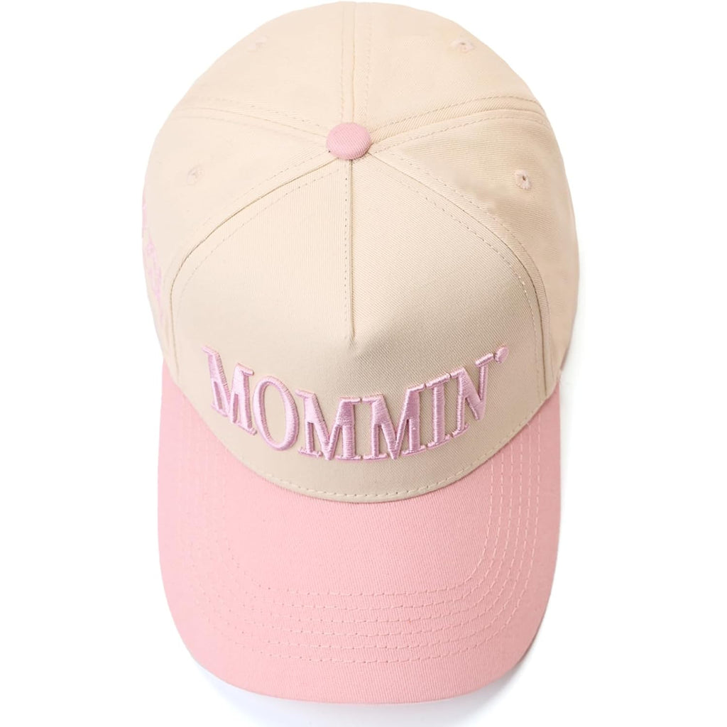 Mommin Trucker Hat, Mothers Day Mom Gifts for Women Baseball Baps Two-Tone Embroidery Mama Hats for Casual Wear M Pink