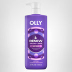 Olly Renew Body Wash With Vitamin D, Retinol & Botanicals – Nourishing Cleanser For Skin Barrier Repair, Deep Hydration, Jasmine Bergamot Scent, 17Oz
