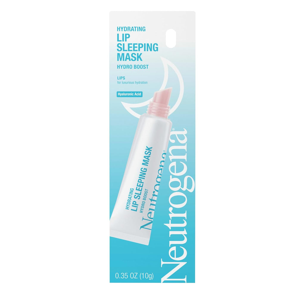 Neutrogena Hydro Boost Hydrating Lip Sleeping Mask With Hyaluronic Acid, Clear Overnight And Daily Moisturizing Treatment For Very Dry Lips, Fragrance Free Squeeze Tube Lip Balm, 0.35 Oz