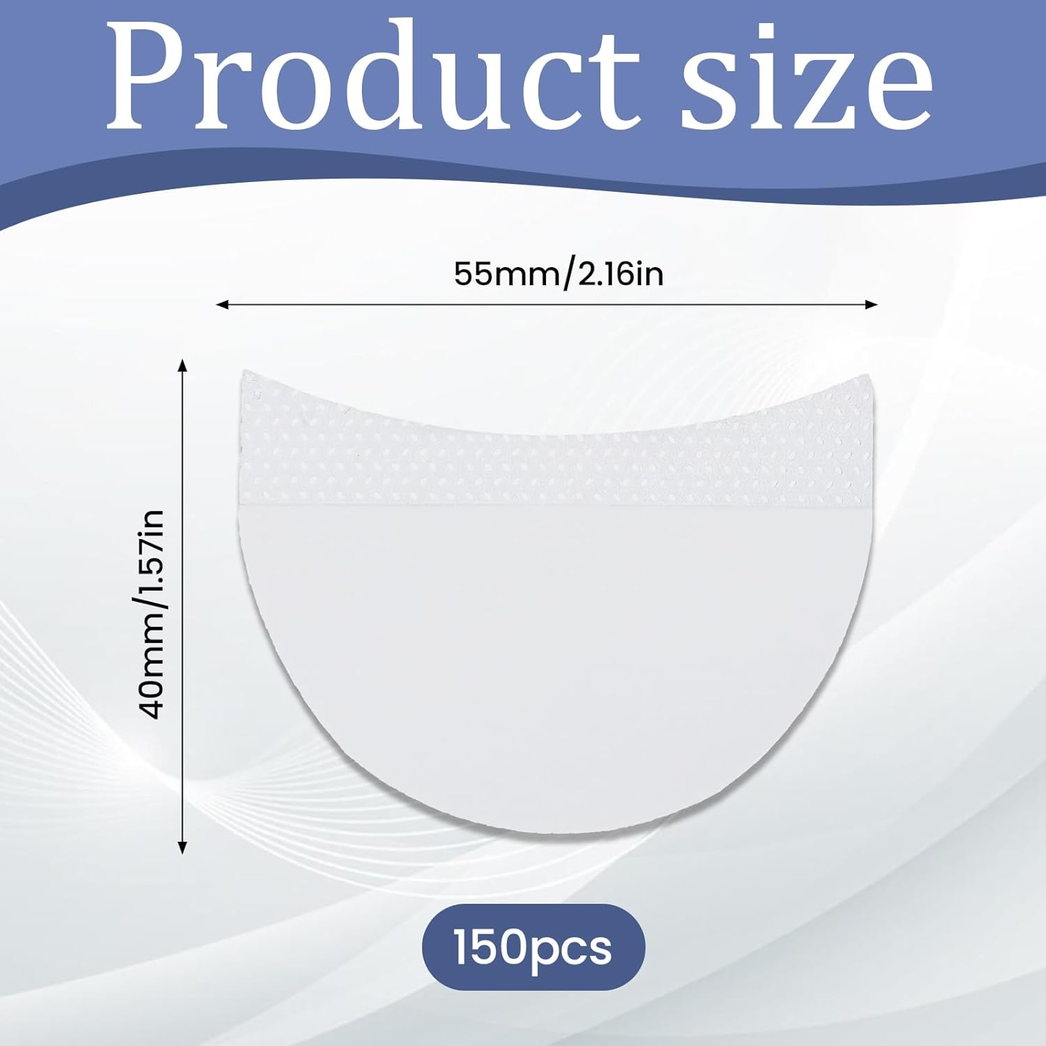 Larrel 150Pcs Eyeshadow Shields,Lint Free Eyeshadow Shield,Eyeshadows Tape Stencil Gel Pad Under Eye Patches,Prevent Makeup Residue for Eyelash Extensions Eyeliner Lip Tinting Makeup