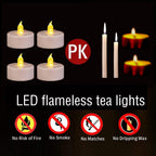 Nancia 100Pack Flameless Led Tea Lights Candles, Realistic And Bright Flickering Long Lasting 200Hours Battery-Powered, Ideal Party, Wedding, Birthday, Gifts Home Decoration Warm Yellow