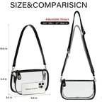 Cluci Clear Purse Crossbody Bags For Women Clear Crossbody Bag Clear Shoulder Bag For Concerts Sports Events Festivals