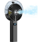 Otlonpe Handheld Misting Fan Portable, 4000Mah Rechargeable Battery Powered, Small Personal Mister Fan With Water Spray Cooling, 4-Speed Wind, Led Display, Hand Held Mist Fans For Travel Outdoor Beach
