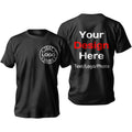 Bulk Custom T Shirts With Your Text Logo Photo, Personalized T Shirt For Men Women Black Cotton T-Shirts Custom Gifts