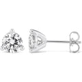 IGI Certified 1.50 to 4.00 Carat Lab Grown Diamond Round Stud Earrings for Women I 14k White Gold Earrings for Her (I-J, VS1-VS2, cttw) 3-Prong Martini Set Diamond I Push Back Studs