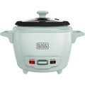 Black+Decker 3-Cup Cooked (1.5 Cups Uncooked) Rice Cooker, Removable Nonstick Bowl, One-Touch Operation, Surf Spray