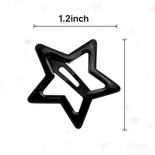 60Pc Star Hair Clips for Women, Cute Metal Hair Clips, Five-Pointed Star Kawaii Hair Accessories, Fashion Stars-Shaped Hair Clips for Styling Braids Bangs