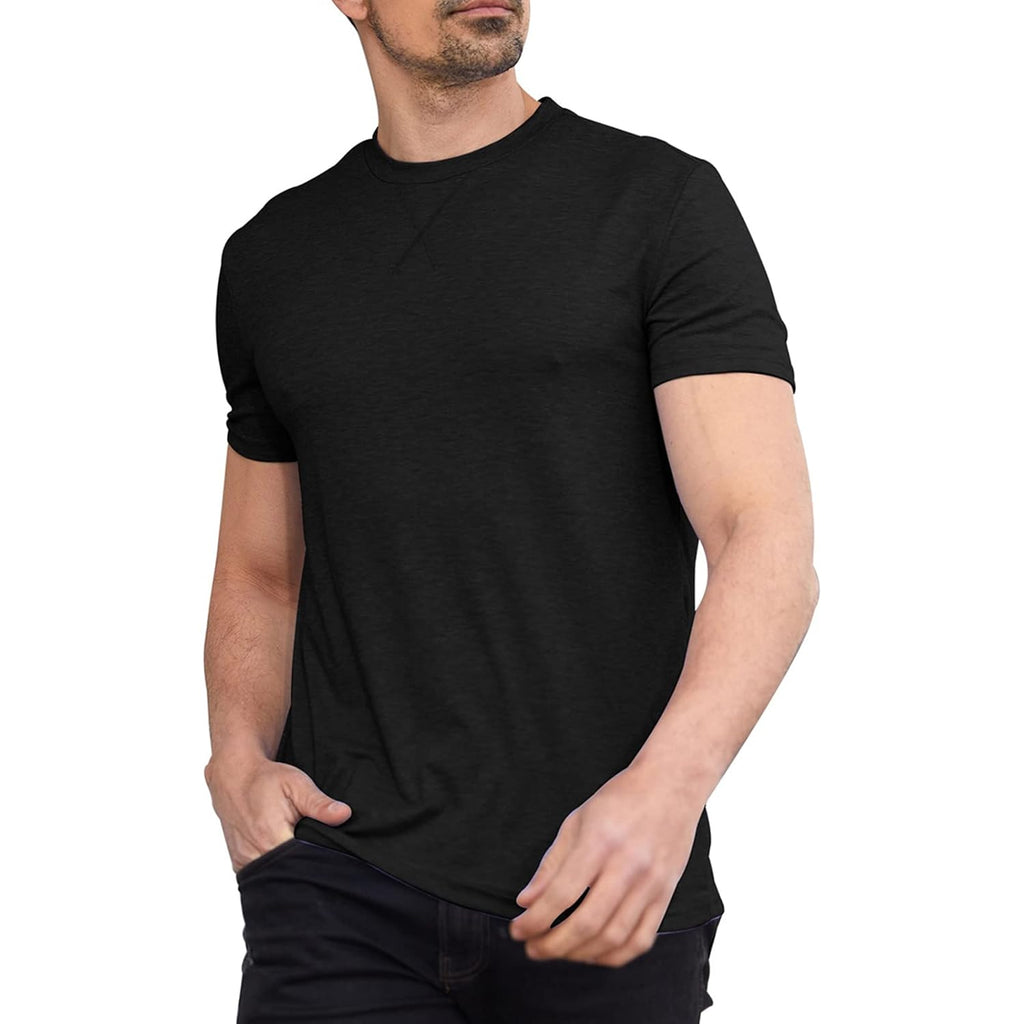 Men Soft T-Shirt Casual Short Sleeve Lightweight Basic Tee Shirts Big & Tall