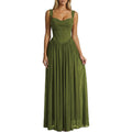 Celeste Women'S Milkmaid Faux Corset Formal A-Line Maxi Dress | Built-In Bra, Cowl Neckline, Adjustable Straps, Soft & Stretchy Mesh, Flattering Fit For Bridesmaids, Wedding Guest, Prom