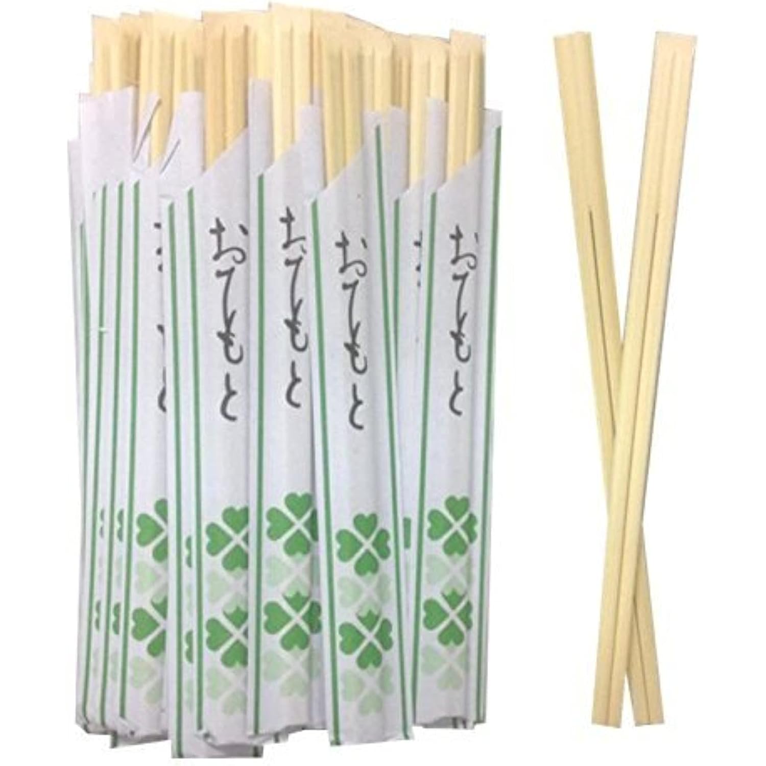 Solid No Splinter Chopsticks 40 pairs | Individually Wrapped Disposable Wooden Chopstick | Best for Sushi & Asian Dishes
