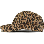 Classic Low Profile Baseball Cap for Men Women Adjustable Cotton Trucker Hats Dad Hat Plain Cap Leopard Khaki