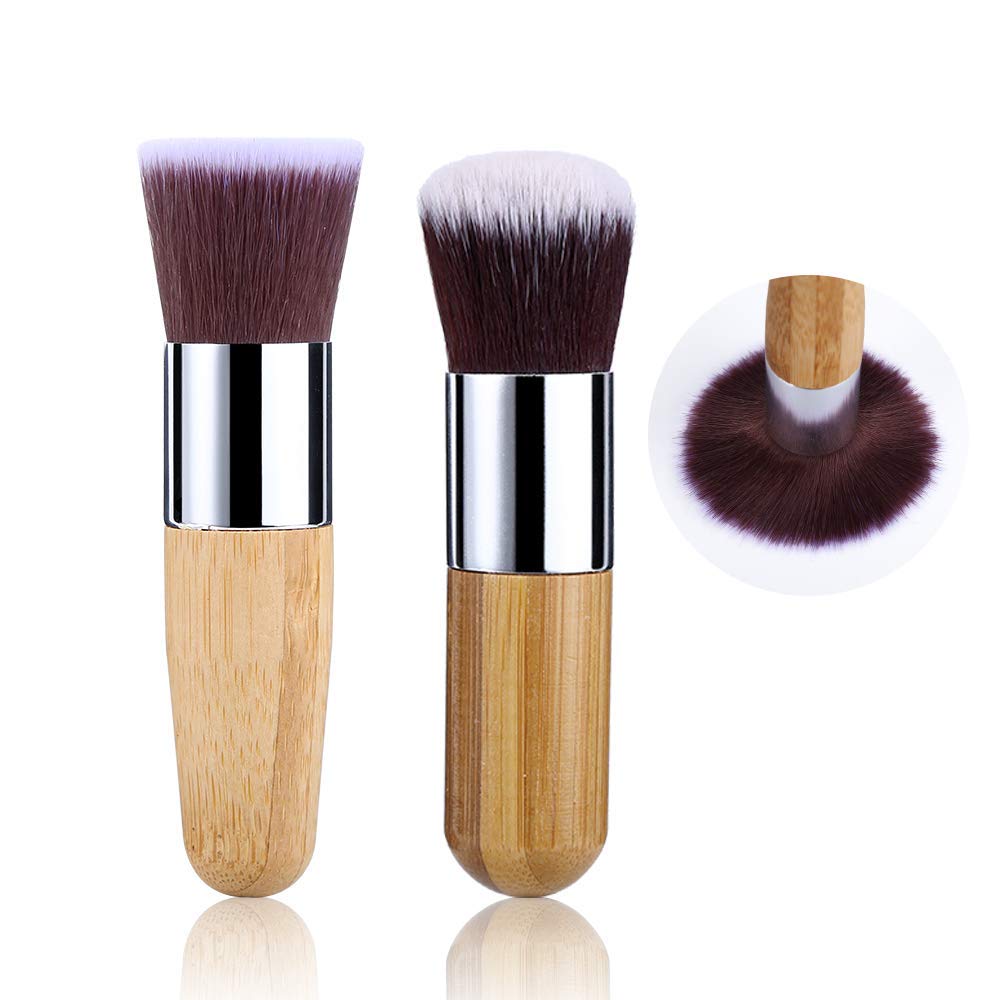 2Pcs Tlm Color Changing Foundation Liquid With 2 Brushes And 2 Cosmetics Sponge Flawless Full Coverage Natural Color Face Primer Base Makeup 30Ml