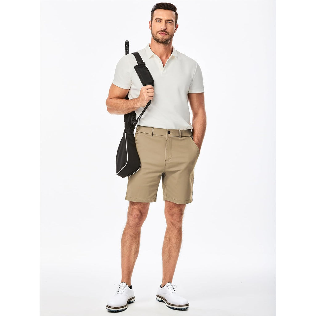 Dokotoo Men Men'S Classic-Fit 7" Chino Short Summer Stretch Waist Cotton Twill Casual Dress Shorts With Pockets