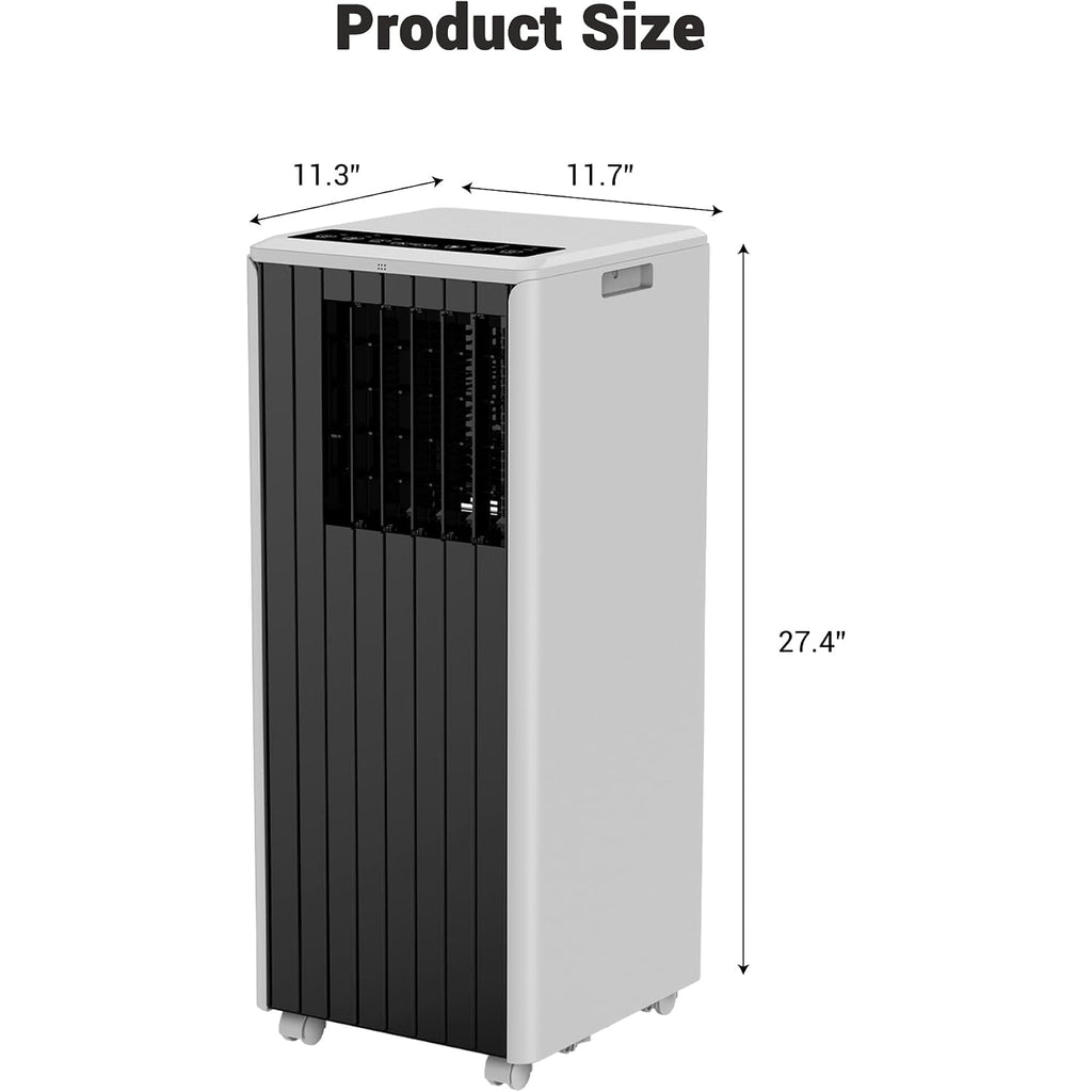 8,000 Btu Portable Air Conditioners, 4-In-1 Ac Unit With Cool, Fan, Dehumidifier & Sleep Mode, Up To 350 Sq.Ft, Quiet Operation, 24H & Remote Control For Bedroom, Living Room, Basement & Workshop